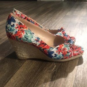 Floral print wedges size 9 1/2